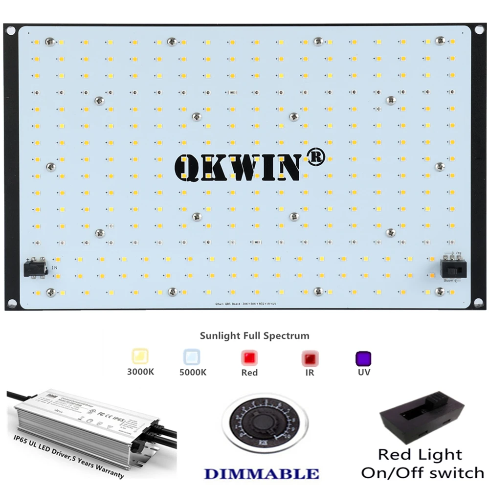 

Qkwin 120 Вт QBS Светодиодная лампа полного спектра Samsung LM301B 2,9 Umol/J bead DIY с красным светом