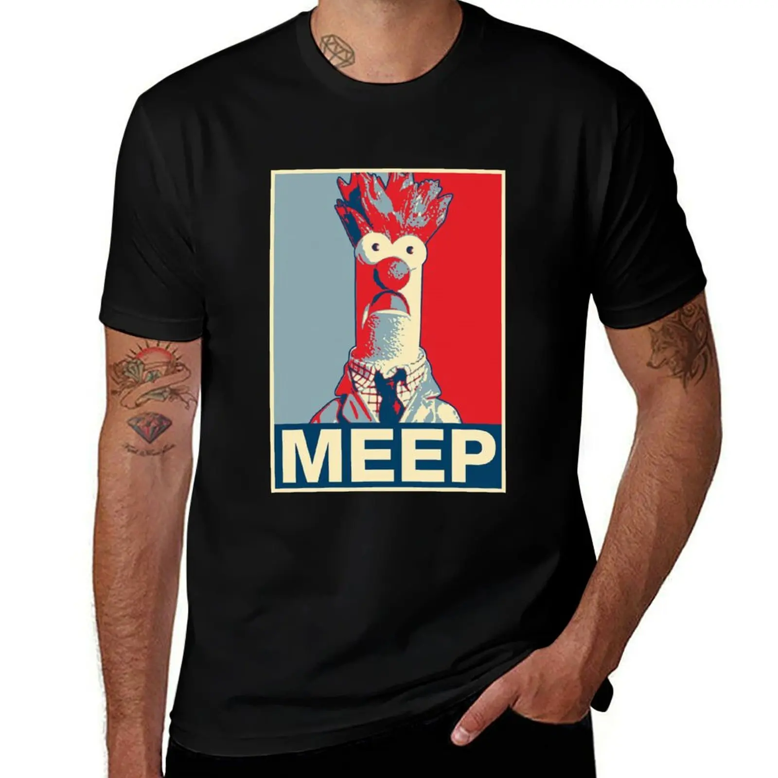 Фото Футболка Beaker Meep Pop Art, повседневная футболка больших размеров №1