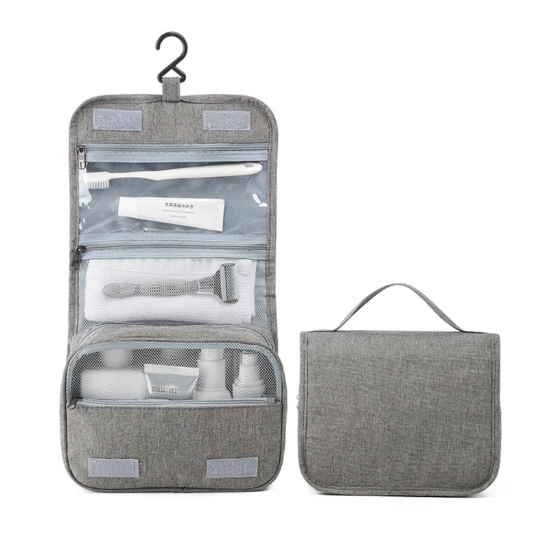 

Large Hanging Hook Toiletry Bag Waterproof Folding Handbag Travel Makeup Cosmetic Razor Storage Organizer Case Bathroom Supplies