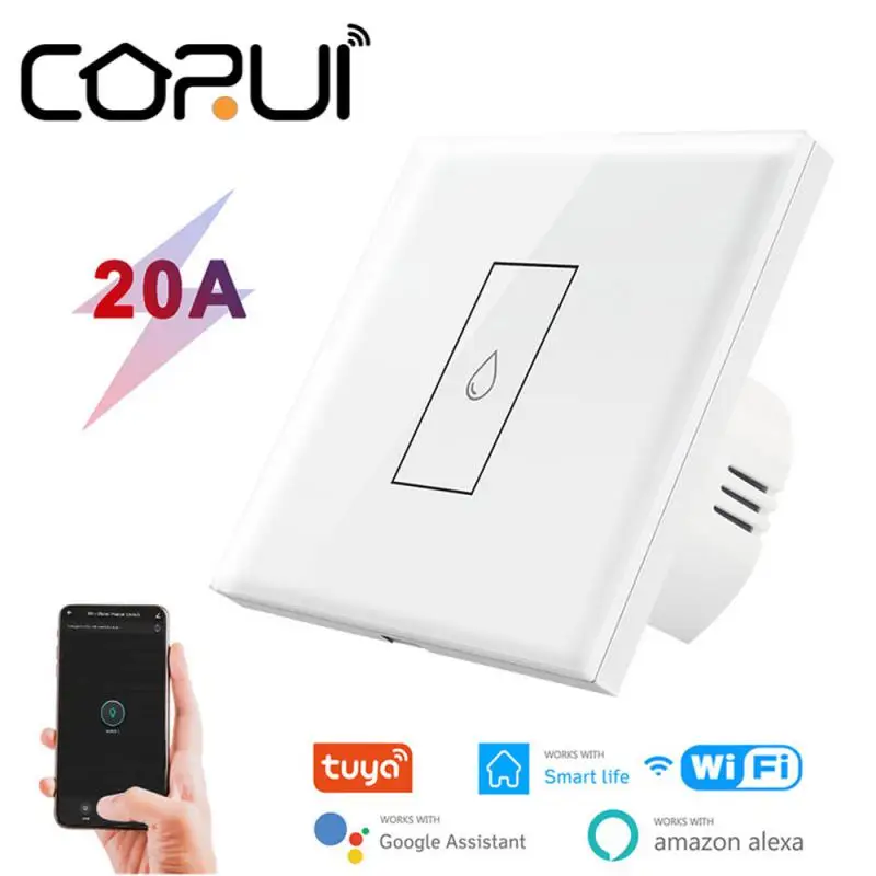 

Умный переключатель для водонагревателя CORUI TUYA с поддержкой Wi-Fi, ЕС, 20 А