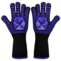 500 800 degrees hightemperature resistance microwave oven glove bbq gloves oven mitts fireproof barbecue heat insulation