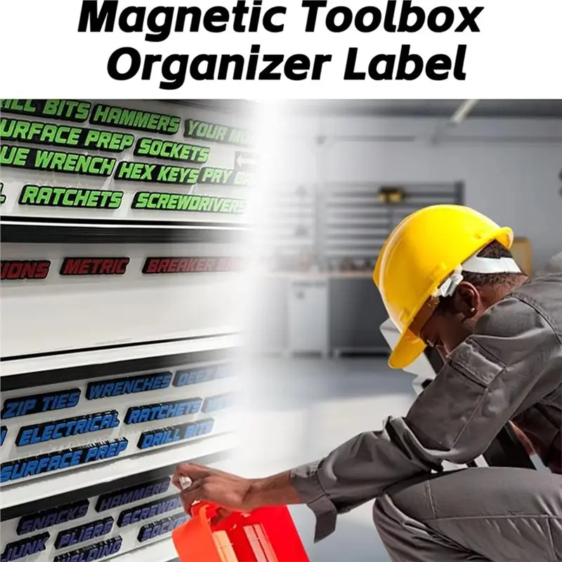 Магнитные этикетки для ящиков инструментального ящика ABUL-Toolbox, 23 шт., крупные, легко читаемые, 3D-наклейки для органайзера инструментального ящика, этикетки-стикеры для инструментального ящика, Toolboxwidget C (art.: 3920dbbd7bcec) - 3920dbbd7bcec