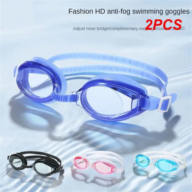 

2PCS Swimming Goggles Myopia Professional Anti-fog UV Swimming Glasses Men Women Silicone Diopters Swim Sports Eyewear