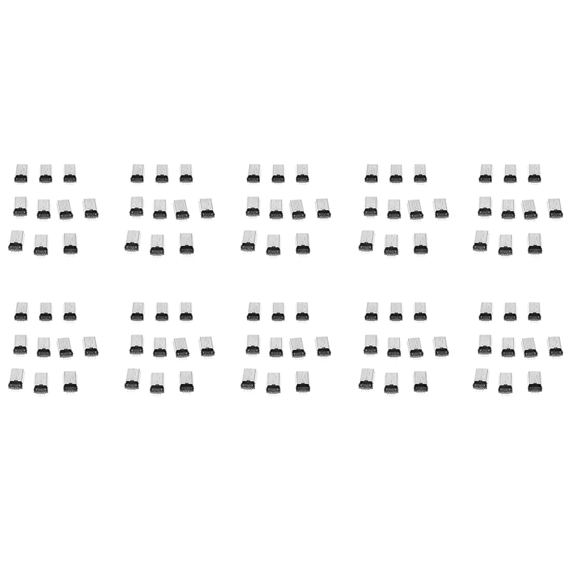 

100 Pcs Mini USB Type B Plug Male 180 Degree 5-Pin SMD SMT Solder Jack Connector