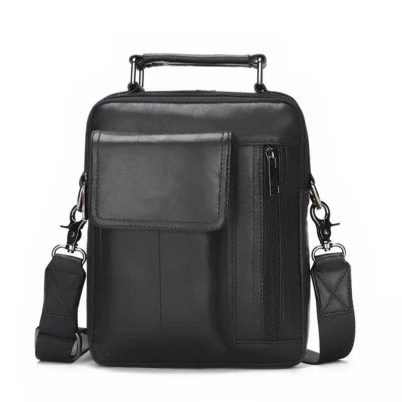 

Кожаный мужской портфель на одно плечо, сумка через плечо для мужчин, многофункциональная мужская сумка на одно плечо в деловом стиле