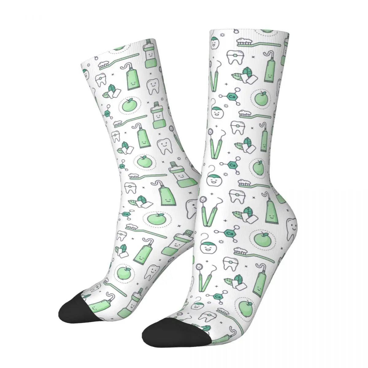 

Dentist Tooth Teeth Accessories Socks Flexible High Quality Middle Tube Socks Cute for Women Men Gifts