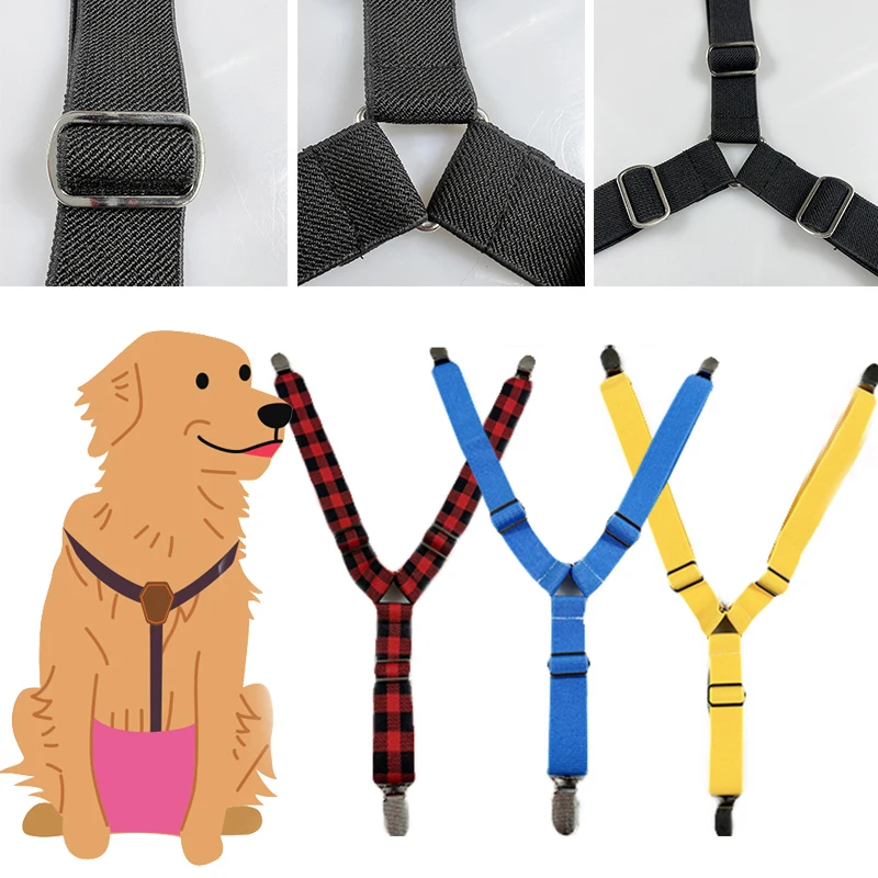 

Dog Suspenders Adjustable Female Dog Diaper Suspender Dog Diaper Keeper Suspender for Dog Clothes Skirt Panties Pet Accessories
