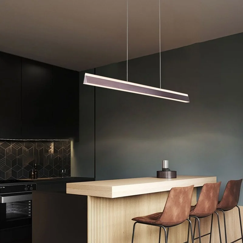 

Modern Luxury Elegant Nordic Chandelier Dining Table Kitchen Island Pedant Light Long Linear LED Pendant Lamp