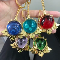 genshin impact vision of god keychains cosplay trinket mondstadt liyue harbor anime bag pendant key rings high quality