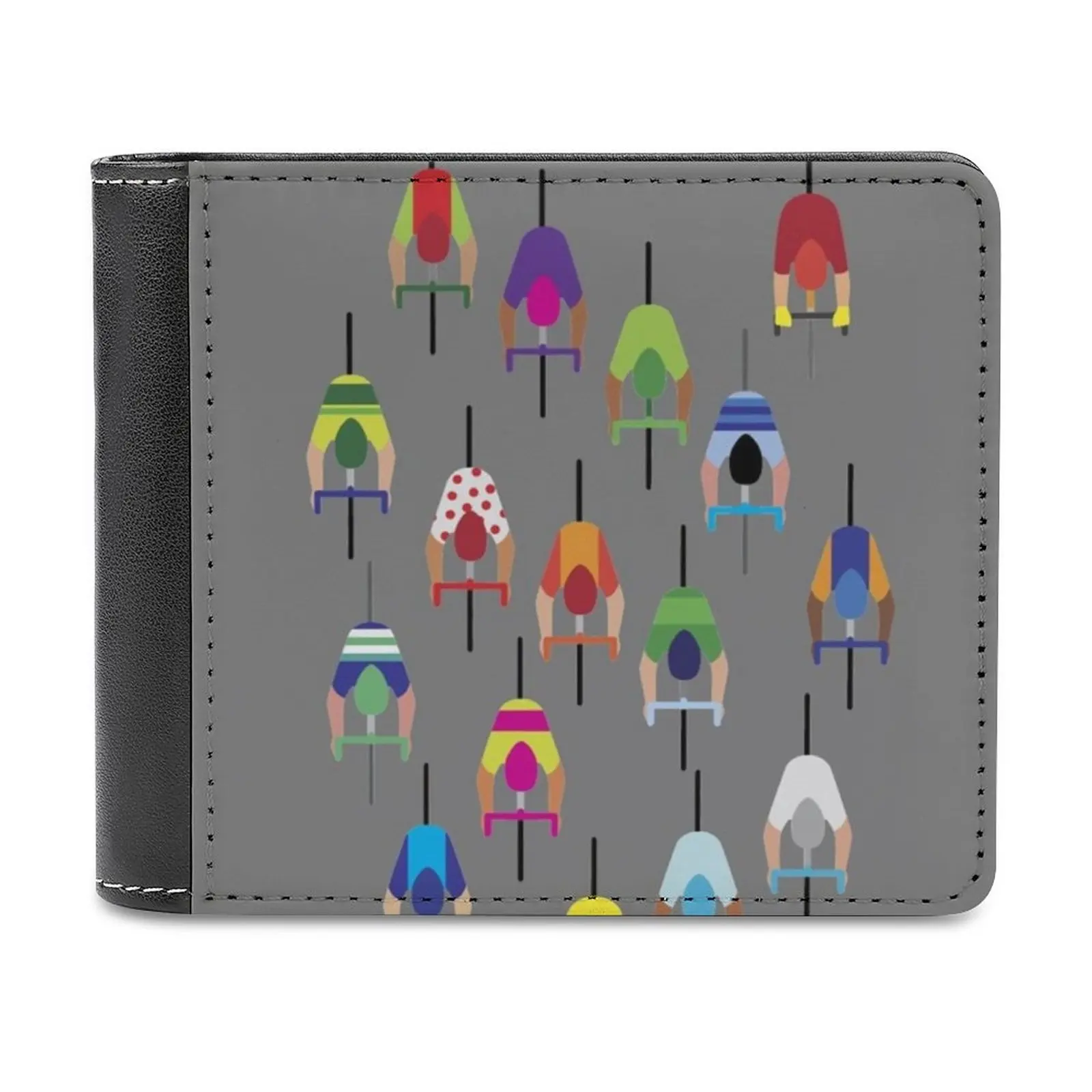 

The – Cyclists Men Wallet Pu Leather Short Male Purses Credit Card Wallet For Men Money Bag Group Of Cyclists Group Of Riders