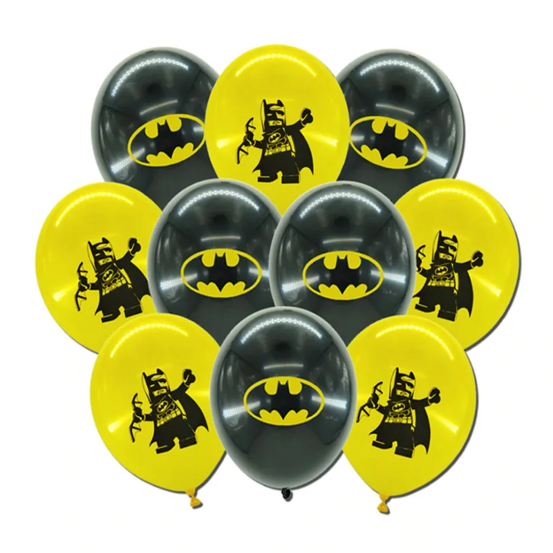 10pcs/20pcs Super hero Bat Balloons Globos Latex Balloons Baby Boy Birthday Party Decorations Supplies Kids Classic Toys Bat