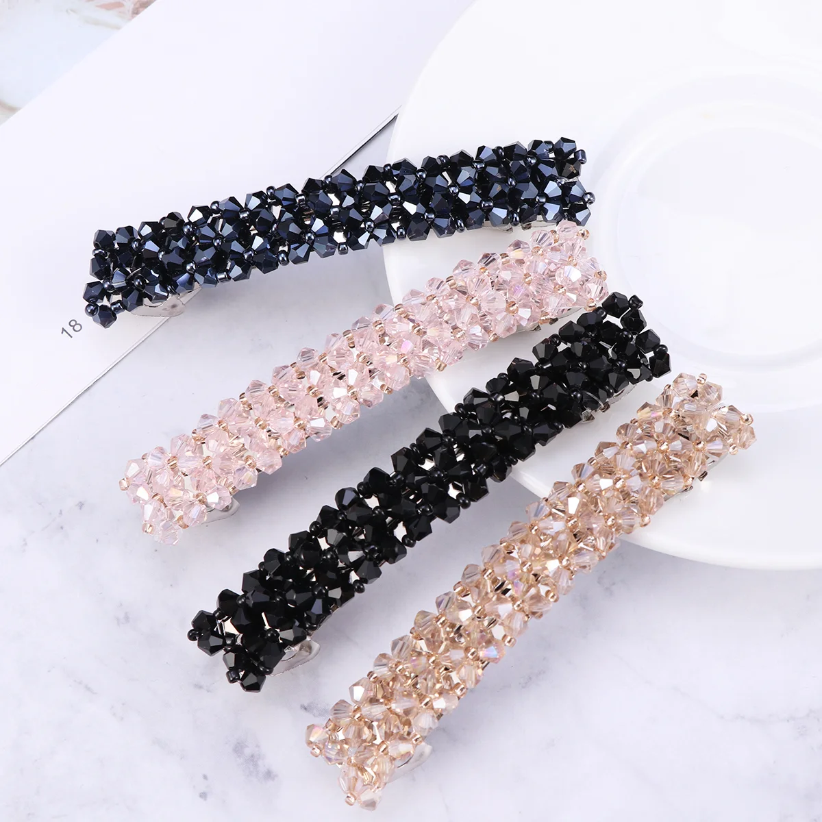 

4pcs Hairpin Crystal Hairpin Bang Clip Hair Clips Barrettes for Ladies