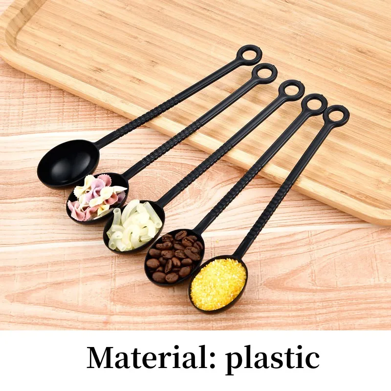 

2/4/10Pcs Coffee Spoon Measuring Spoon Portable Bean Scoop Powder Press Scoop Coffee Machine Accessories Kitchen Tools