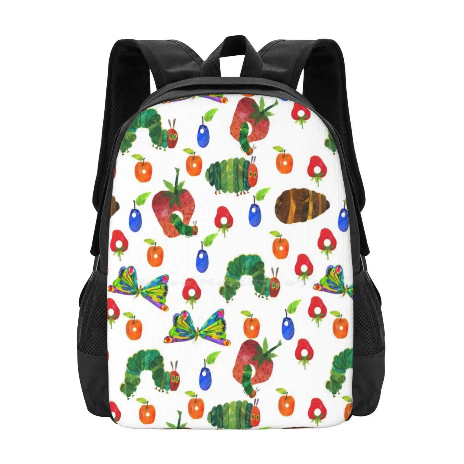 

Very Hungry Pattern School Bags Travel Laptop Backpack Very Hungry Pattern Trendy The Hungry Very Hungry Eric Carle Hungry