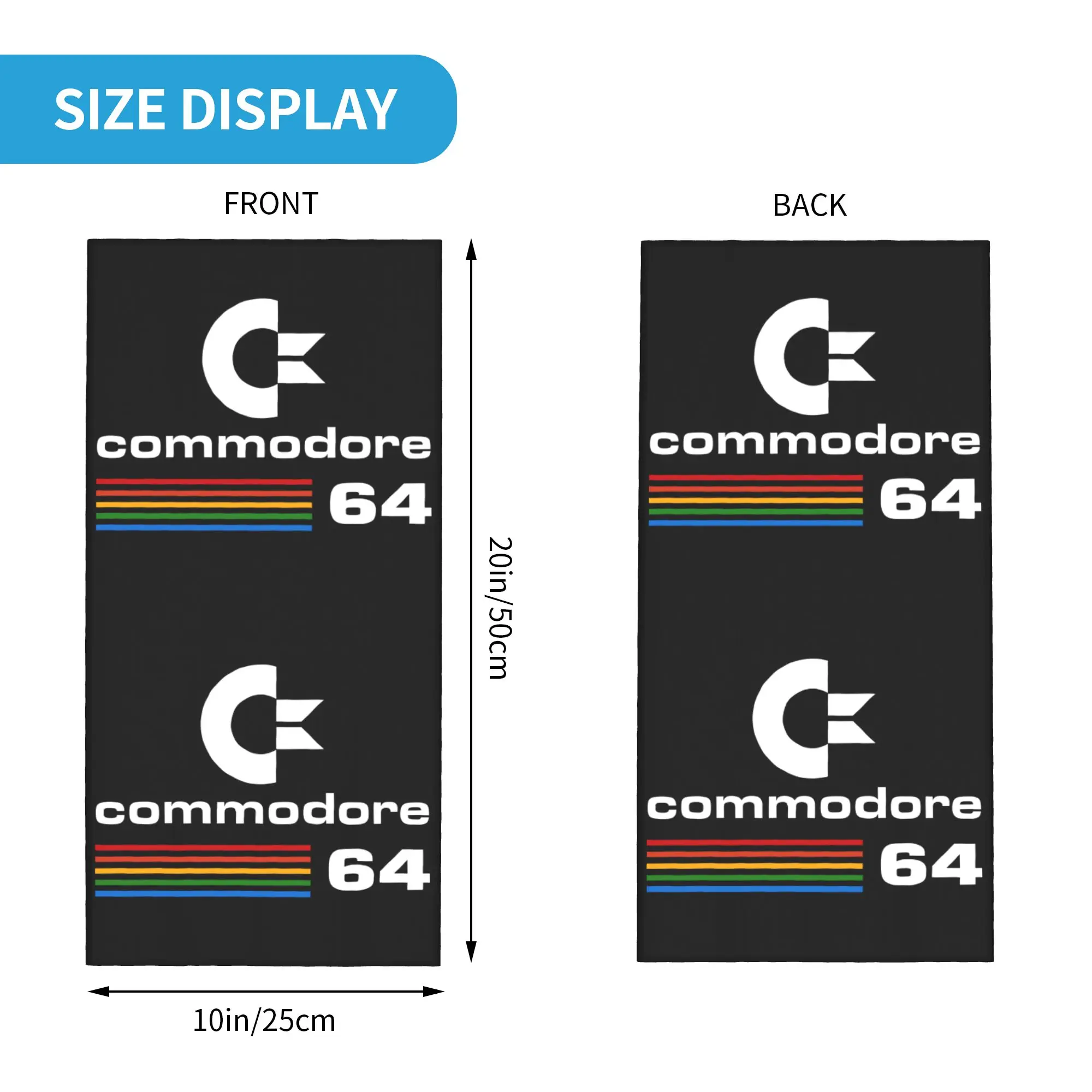 Фото Бандана-шарф Custom Commodore 64 для мужчин и женщин, зимний, для походов и катания на лыжах, с принтом C64 Amiga Computer Geek Nerd, защита для лица №2