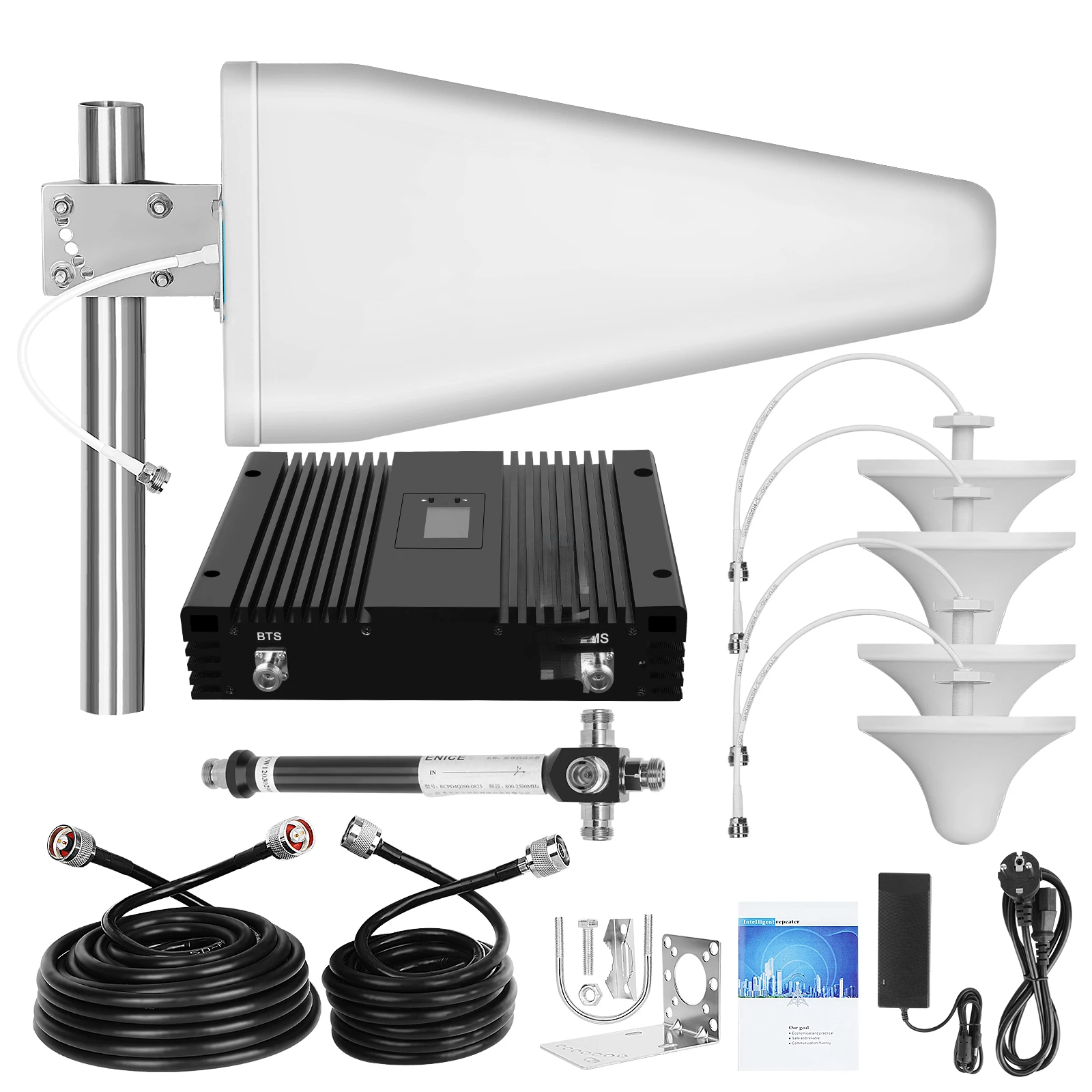 

High gain 80db Network Repeater 900 1800 2100mhz Tri Band GSM 3G 4G 5G Mobile Signal Booster