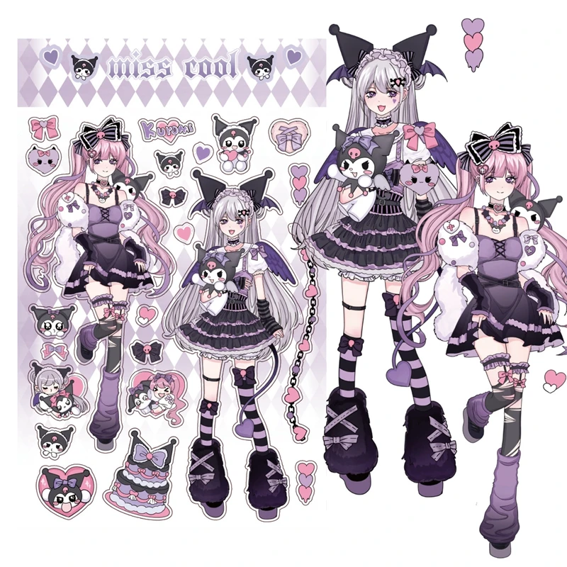 

2 шт., декоративные наклейки для девочек