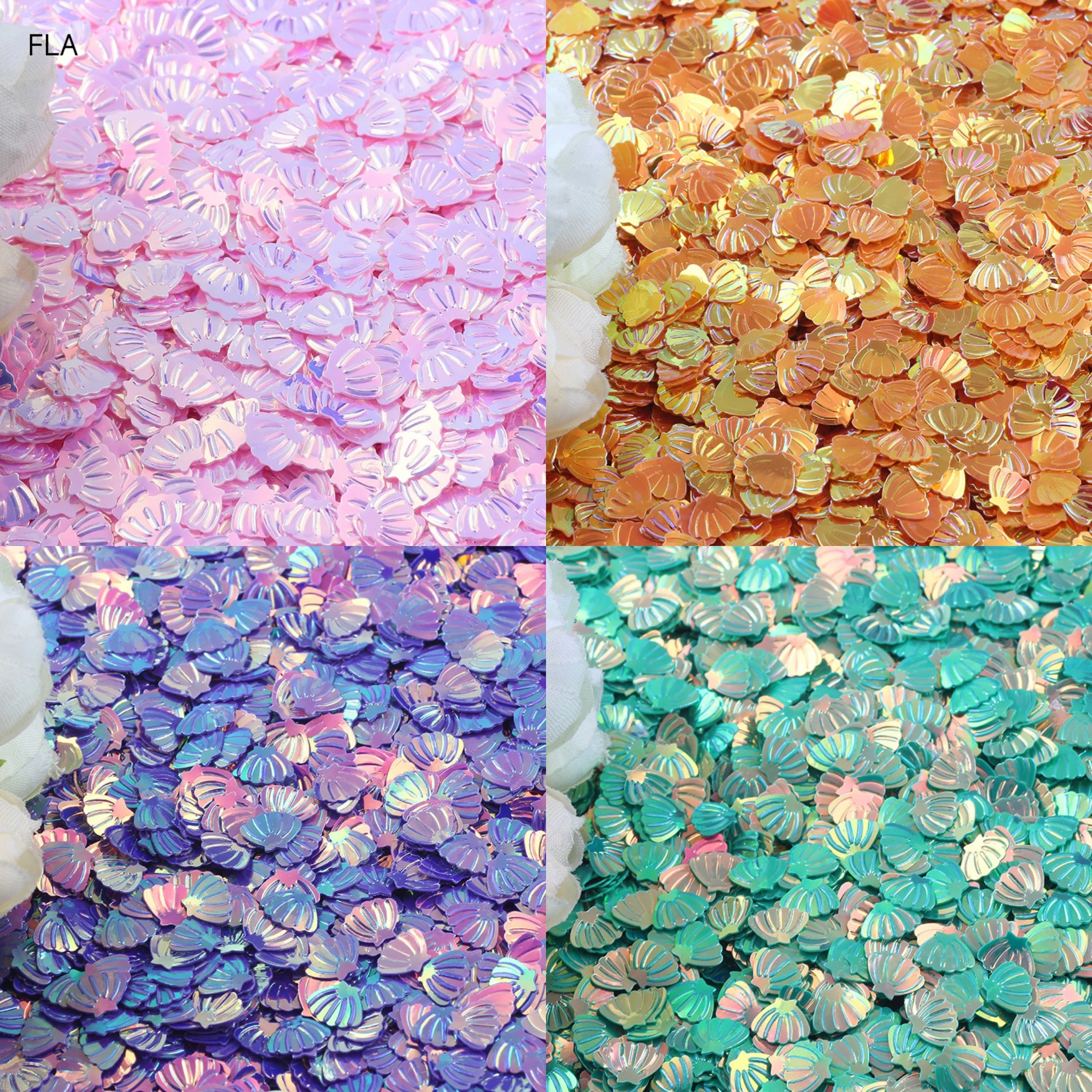 

500g 7mm Flash Nail Sequins Mixed Seashells Flakes Sequins Paillettes for Nails Manicure Wedding Decor Confetti Clothing Materia
