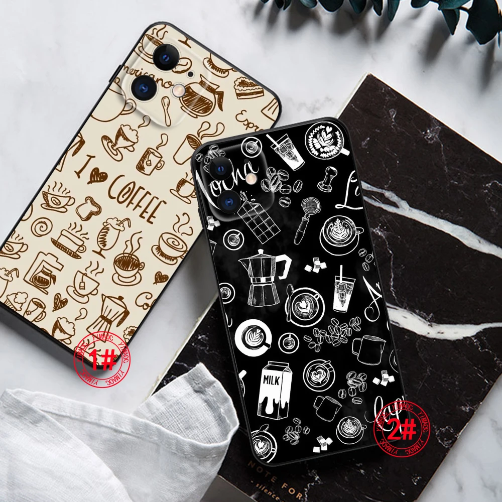 Мягкий чехол 50Q с принтом кофе для Huawei Y5P Y6P Y7A Y8P Y9A Y6 Y7 Y8S Y9S Y9 Prime Nova 9 9I 4E 5T 7 Mate 10 Lite 20 Pro