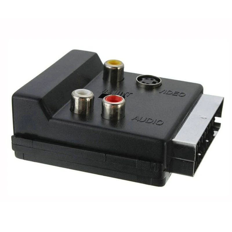 1 шт. SCART «папа-мама» на S-Video 3 RCA аудиоадаптер конвектор с переключателем IN/OUT 21-контактный разъем Scart на 3 RCA S-Video