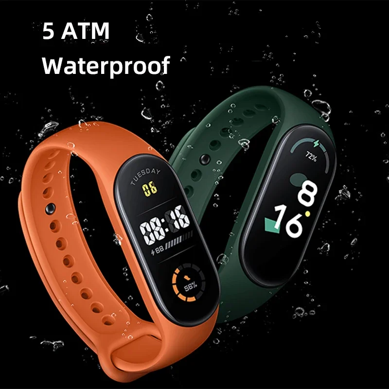 Смарт-браслет Xiaomi Mi Band 7 1 62 дюйма AMOLED фитнес-трекер с оксиметром в крови Bluetooth