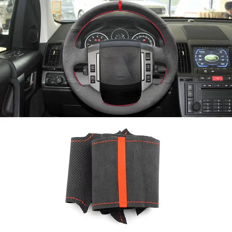 Для Land Rover Discovery 3 2004-2009 Old Range Sport 2005-2008 Замшевый кожаный чехол на руль автомобиля