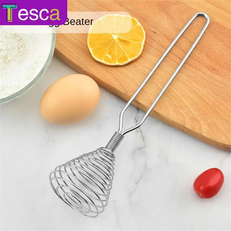 

Handheld Push Type Egg Beater Mini Kitchen Manual Coffee Whisk Foam Mix Whisks Kitchen Gadgets Stainless Steel