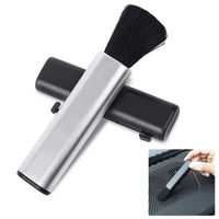 1 pcs car conditioning air outlet brush retractable cleaning brush computer keyboard cleaning plastic small soft brush