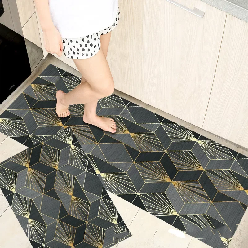 

Fashionable Simple Nordic Style Kitchen Floor Mat Household Carpet Long Strip Door Mat Modern Home Decor