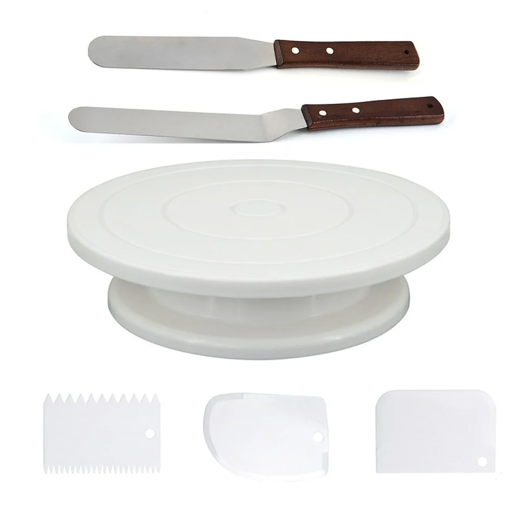 

Rotating Cake Stand Cake Kitchen Decoration DIY Mold Stable Anti-skid Round Cake Table Baking Tools Accessories