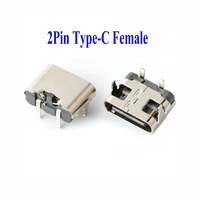 2 10pcs micro usb type c jack 3 1 type c 6pin 2pin 2p female connector for mobile phone charging port charging socket