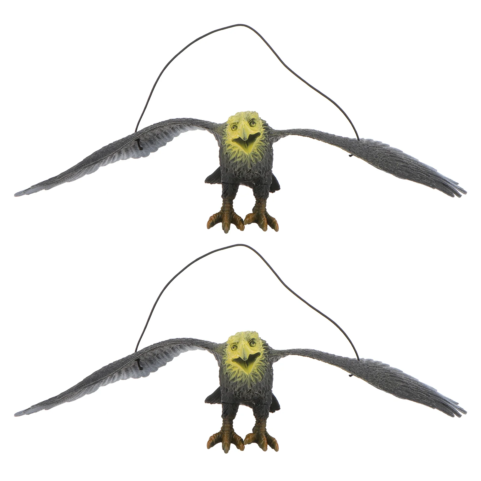 

2 Pcs Simulation Eagle Toy Animal Models Out Door Decor Sculpture Toys Plastic Statue Imitated Child Childrens