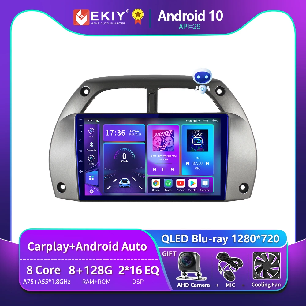 

EKIY T900 Android 10 QLED For Toyota RAV4 2001 2002 2003 2004 Car Radio GPS Navigation Stereo 4G DSP Multimedia Player Head Unit