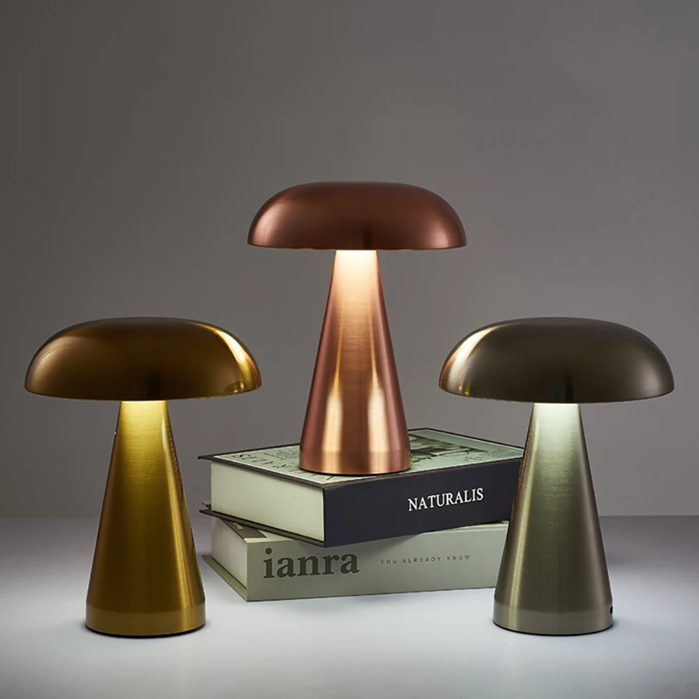 

Rechargeable Desktop Decorative Table Lamps Luxury Simple Touch Dimming Lamp For Bedroom Bar Creative Atmosphere LED Night Light