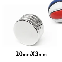 2510152050pcs 20x3 round powerful strong magnetic magnets n35 powerful ndfeb magnets 20x3mm disc rare earth magnet 203 mm