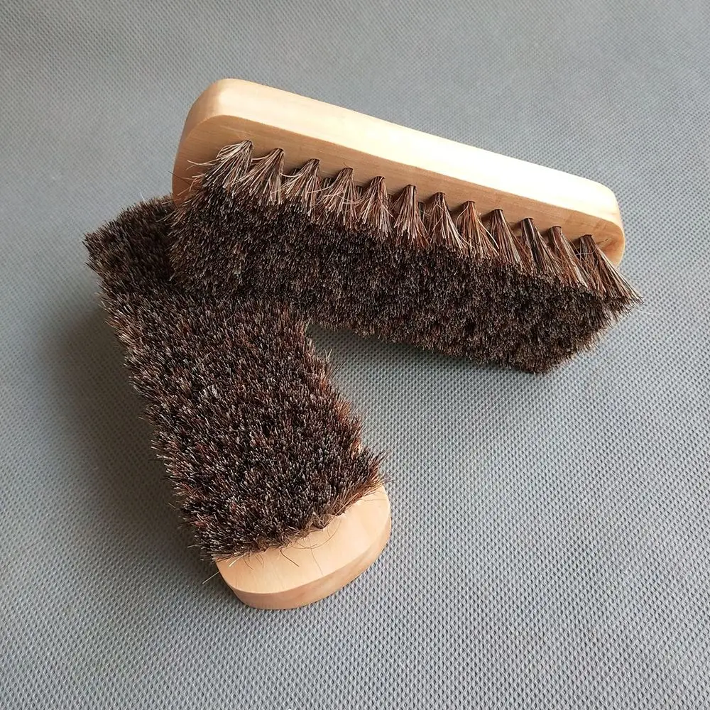 

Universal Durable Good Feeling Wooden Handle Horse Hair Bristle Brush Car Detailing Polishing Buffing Brush Seat Cleaning Tool