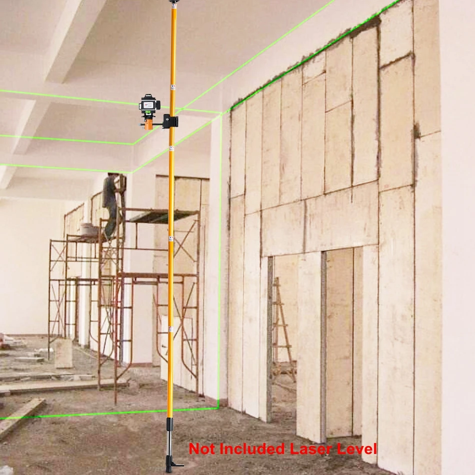 KaiTian 4.22M Laser Level Extend Telescopic Rod Support Powerful Multi-Functional Bracket For Green Line Levels Nivel Lasers 360 - купить по