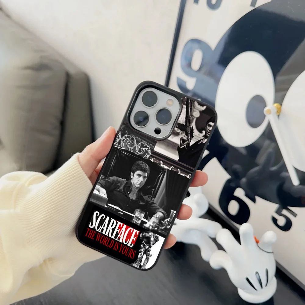Чехол для телефона Лицо со шрамом Tony Montana iPhone 11 12 13 14 15 16 Plus Pro Max зеркальный
