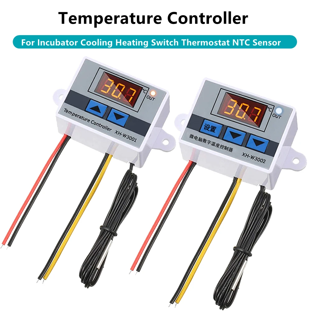 Новинка W3001/W3002 цифровой регулятор температуры микрокомпьютерный термостат переключатель 12/24/220 В термометр терморегулятор Термостат