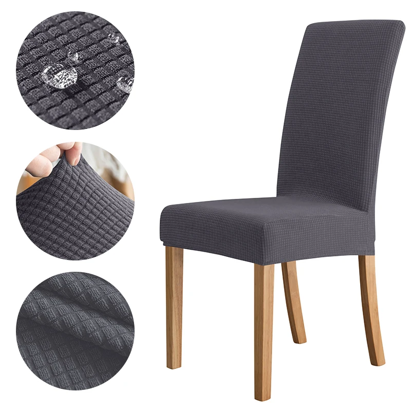 

Waterproof Fabric Jacquard Chair Covers Universal Size Chair Cover Cheap Spandex Seat Case For Dining Room