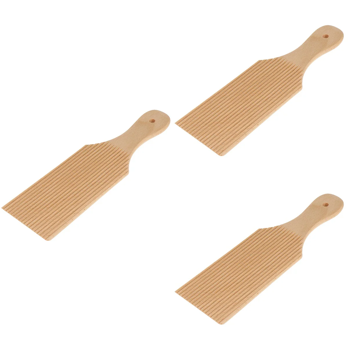 

3 Pasta Board Noodles Butter Paddle Home Stripe Shaped (Log Color)