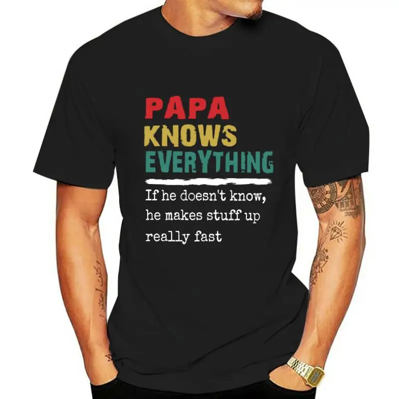 

Papa knows everything T shirt fathers day gift papa shirt fathers day shirt dad gift 25c6 Funny