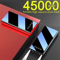 45000mah power bank supply for iphone and android external battery pack usb led portable charging poverbank portable charger