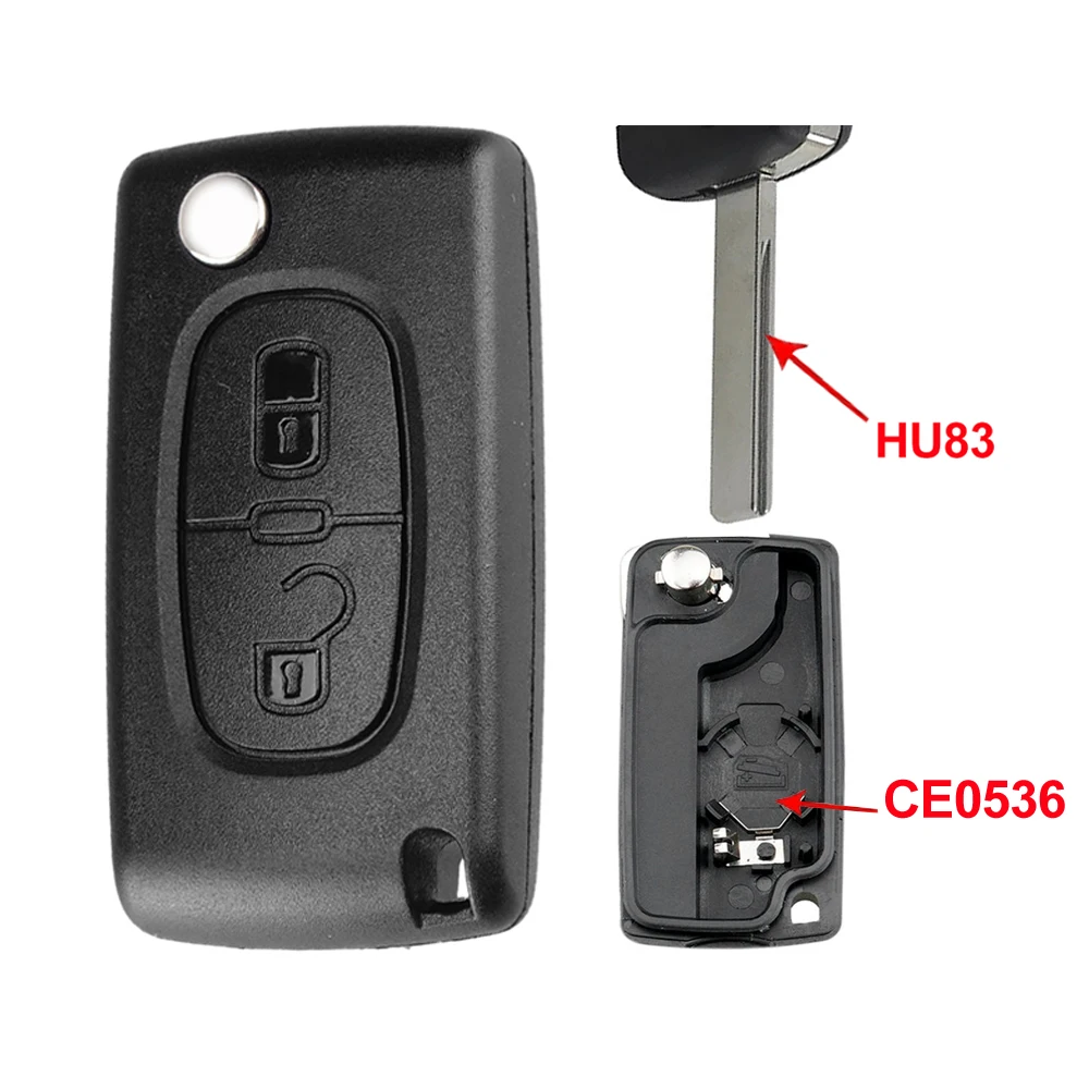 

SUPERKEY флип-чехол для дистанционного ключа автомобиля для Citroen C2 C3 C4 C5 C6 Xsara Berlingo для Peugeot 207 307 308 407 607 807 HU83 VA2