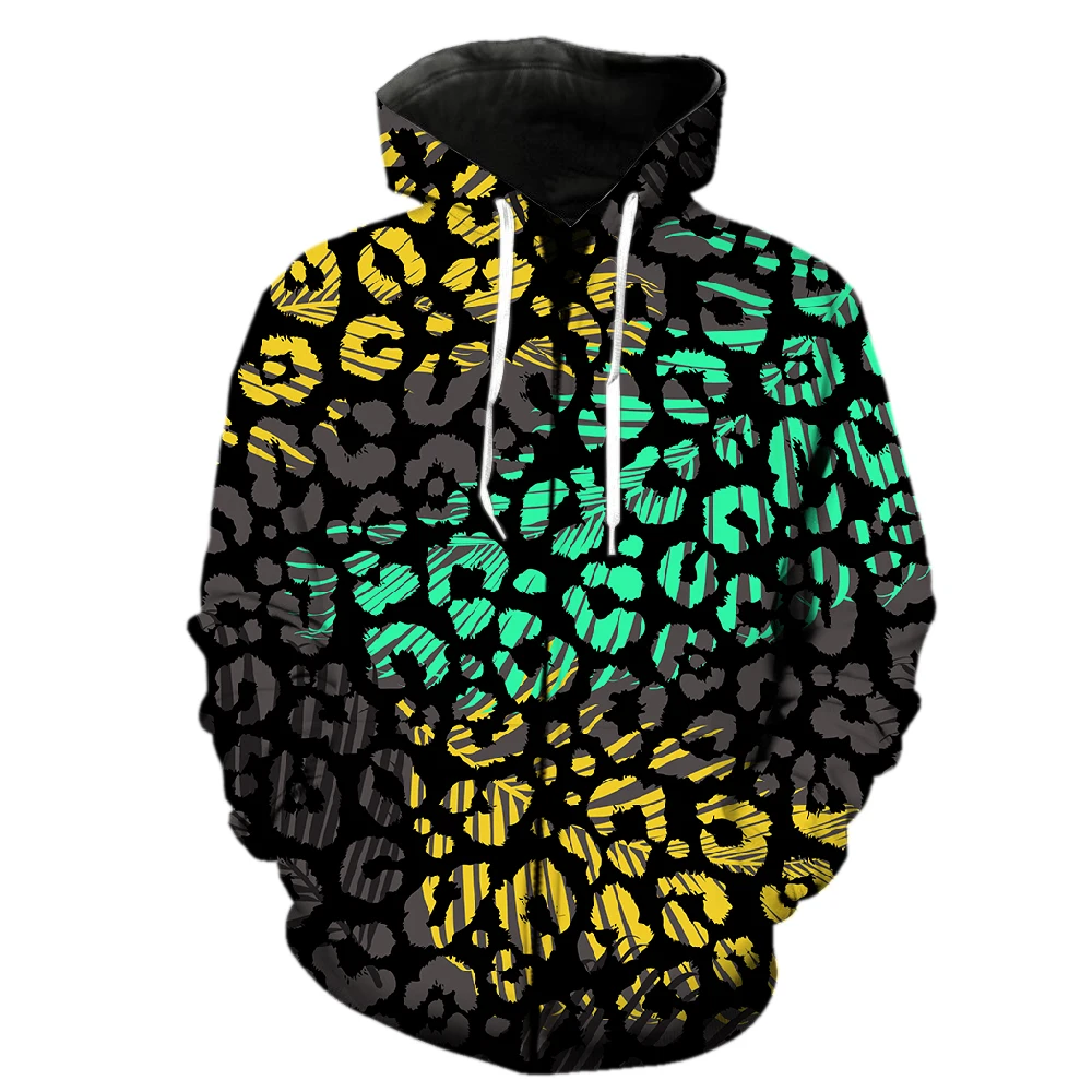

Abstract Animal Pattern Men's Zipper Hoodie Unisex Teens Spring With Hood Jackets Oversized Cool 3D Print Harajuku Streetwear