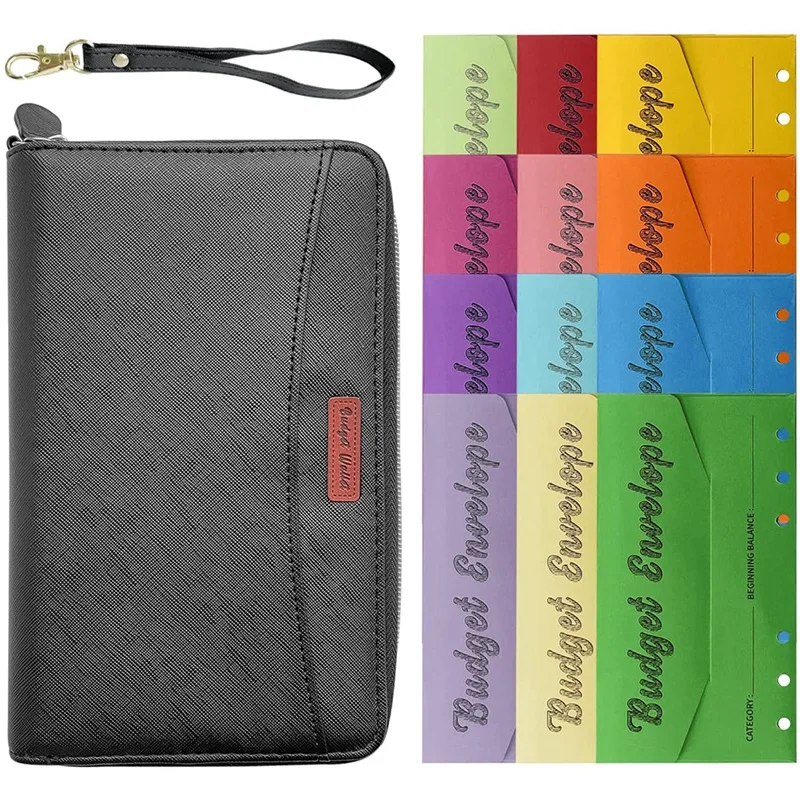 

Cash Envelope Wallet System For Women,Budget Planner With 12Cash Envelopes Perfect For Family Financial Budget Organizer