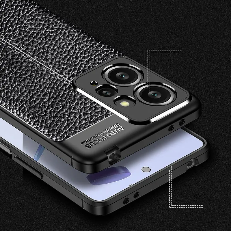 For Redmi Note 12 4G Global Case For Redmi Note 12 Cover Shockproof TPU Soft Leather Phone Funda Shell Bumper For Redmi Note 12