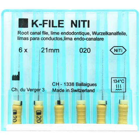 Стоматологический флуоресцентный нитифлекс 21/25 мм, NiTi, гибкие файлы для корневых каналов, эндодонтическая стоматология