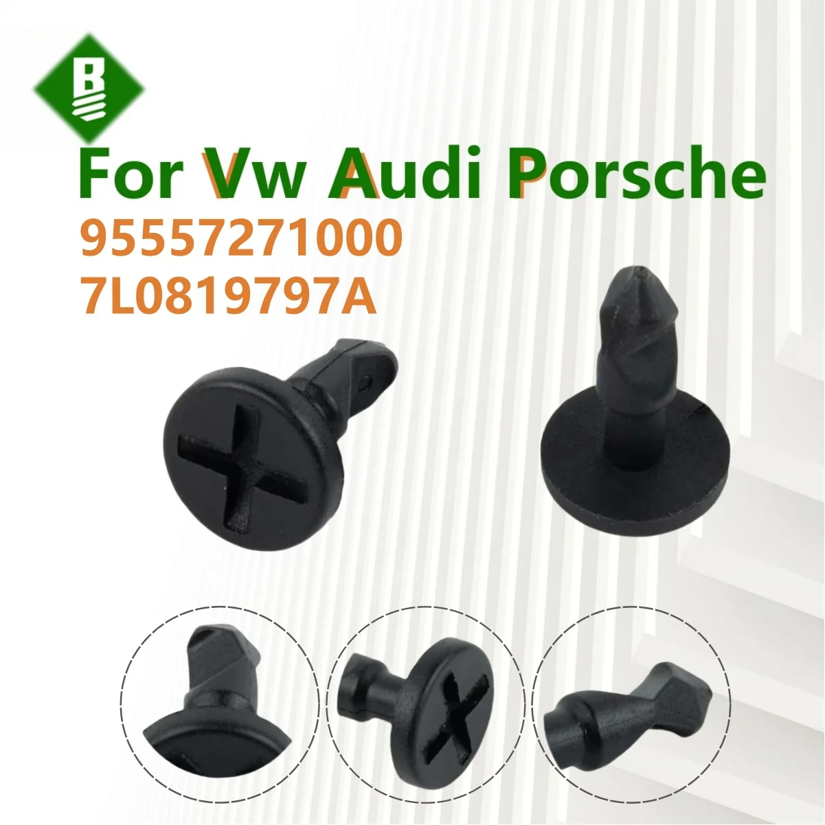 

95557271000 7L0819797A Винт крышки отсека двигателя Зажим крепежный штифт Крышка подходит для Porsche Cayenne Touareg Q7