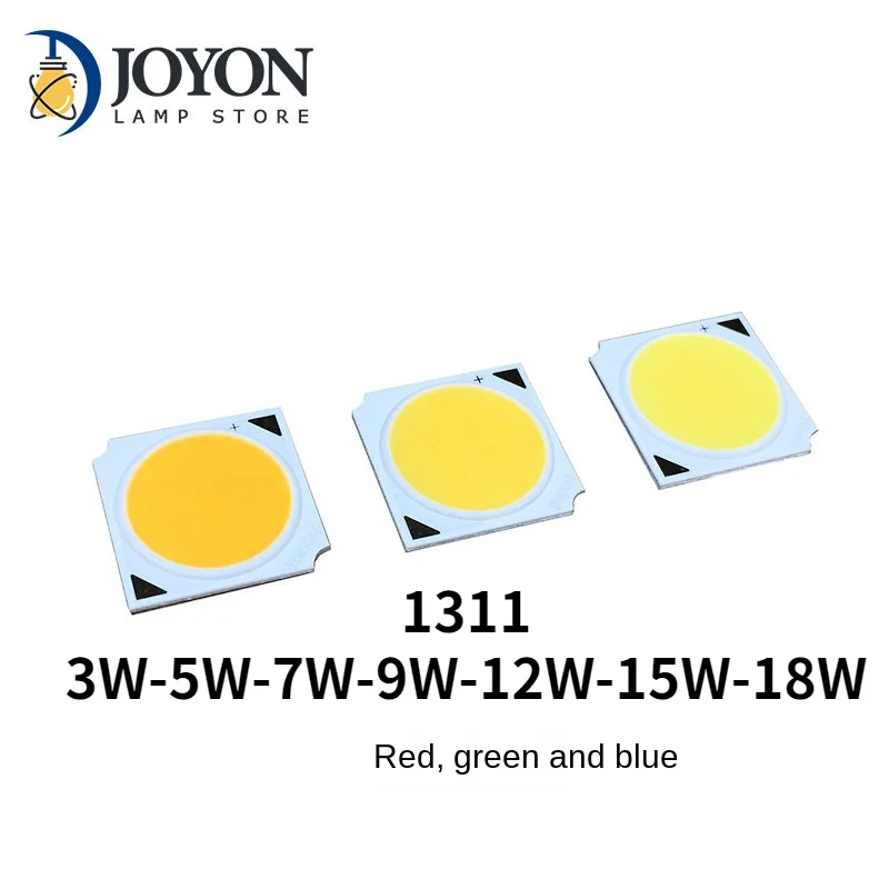 

2PCS LED Chip 13.5*13.5mm /11mm COB LED 3W 5W 7W 9W 12W 15W 18W Ra90 3000K 4000K 5000K Red Green Blue Chip